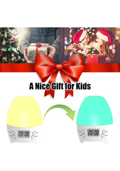 3'lü Alarmlı Saat, Aromaterapi Difüzörü, Renkli Gece Lambası ve LCD Ekran Çocuk Odaları Için (Yurt Dışından) modelleri