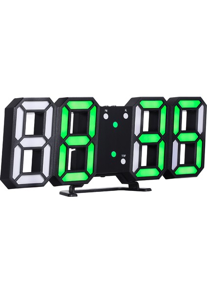3D LED Dijital Saat Gece Işıklı Ayarlanabilir Parlaklık Masa Duvar Alarmı (Yurt Dışından)
