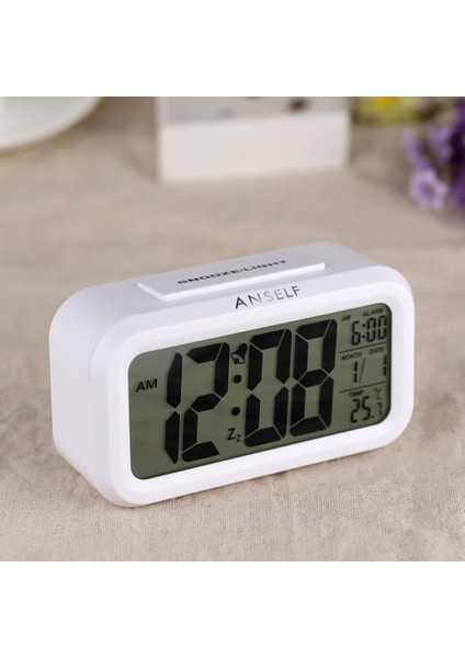 LED Alarmlı Saat - Sensör Aydınlatmalı Zaman Tarih Sıcaklık Göstergeli Beyaz (Yurt Dışından) modelleri