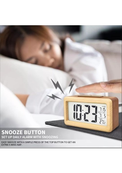 Dijital Çalar Saat, LCD Ekran, Şekerleme ve Sıcaklık Göstergesi (Yurt Dışından) modelleri