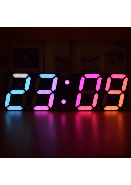 Parlak LED Büyük Rakamlı Çok Renkli Masaüstü Dijital Saat (Yurt Dışından) modelleri