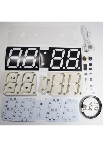 Parlak LED Büyük Rakamlı Çok Renkli Masaüstü Dijital Saat (Yurt Dışından) fırsatları