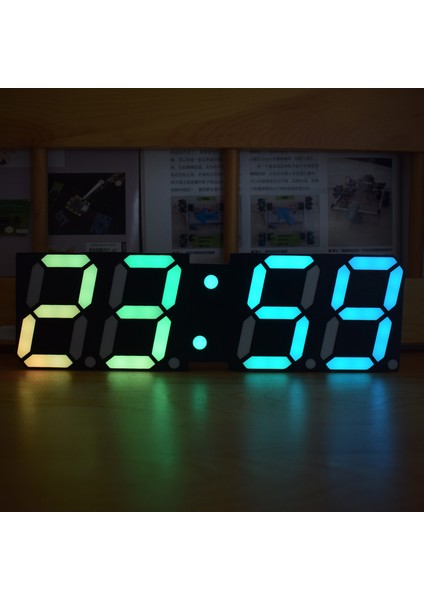 Parlak LED Büyük Rakamlı Çok Renkli Masaüstü Dijital Saat (Yurt Dışından) indirimleri