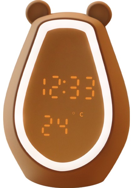 Zuomei Ayı Çalar Saat Şarj Edilebilir Bluetooth Hoparlör, Gece Lambası, Snooz, 12/24 Saat (Yurt Dışından)
