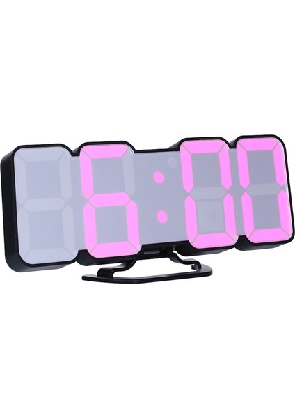 Kablosuz Kumandalı Rgb LED Çalar Saat Masa/duvar Saati Siyah 115 Renk Ses Kontrolü (Yurt Dışından)