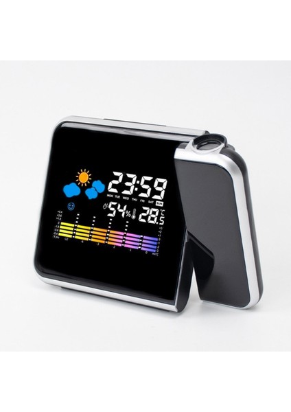 LED Prktörlü Alarmlı Saat, Hava Durumu ve Sonsuz Takvim (Yurt Dışından)