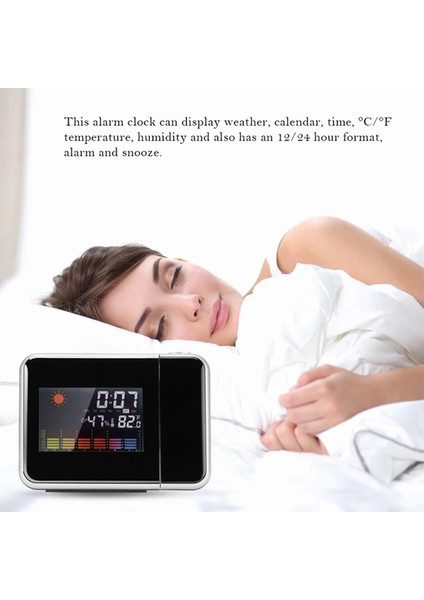 LED Prktörlü Alarmlı Saat, Hava Durumu ve Sonsuz Takvim (Yurt Dışından) modelleri