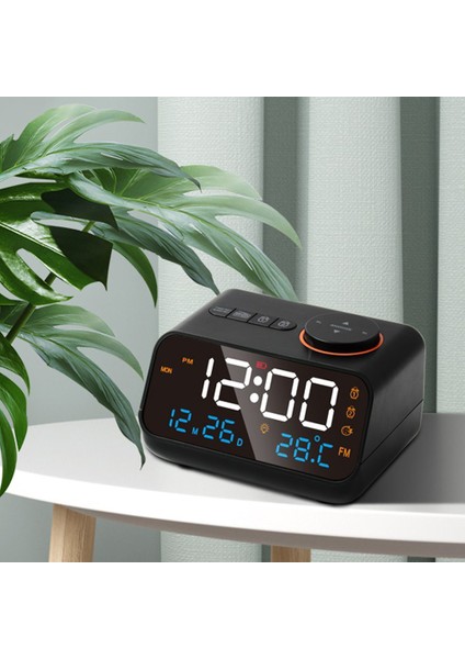 Şarj Edilebilir Dijital Çalar Saat Fm Radyo LED Sıcaklık/nem Göstergeli Ses Kontrollü (Yurt Dışından) modelleri