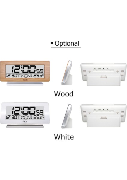 Dijital Ahşap Çalar Saat, Arka Aydınlatmalı Lcd, Sıcaklık, Şekerleme, Takvim ve Hafta Göstergeli (Yurt Dışından) indirimleri