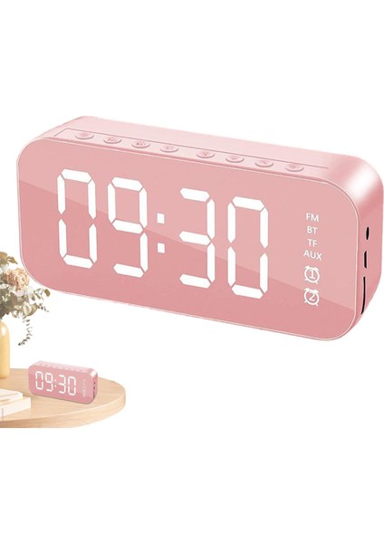 Beyaz Bluetooth Çalar Saat & Hoparlör 2'li 1 Arada LED Aynalı Dijital Ekran (Yurt Dışından) fiyatları