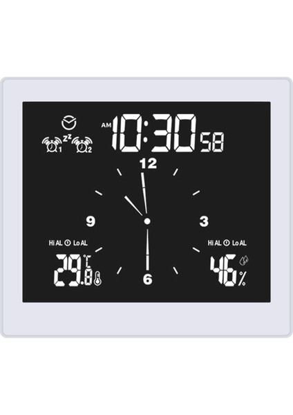 Dijital Saat Sıcaklık Nem Göstergeli Su Geçirmez LCD Alarmlı Banyo ve Iç Mekan Kullanımı (Yurt Dışından)