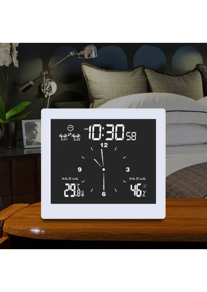 Dijital Saat Sıcaklık Nem Göstergeli Su Geçirmez LCD Alarmlı Banyo ve Iç Mekan Kullanımı (Yurt Dışından) modelleri