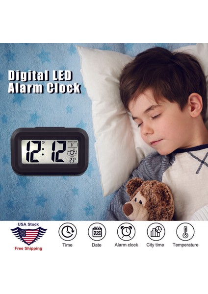 Şeker Renkli Çocuk LED Dijital Ekranlı Alarm Saati (Yurt Dışından) fiyatları