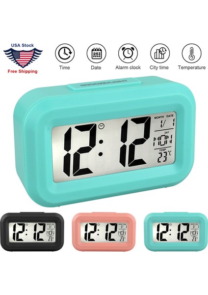 Şeker Renkli Çocuk LED Dijital Ekranlı Alarm Saati (Yurt Dışından) fırsatları