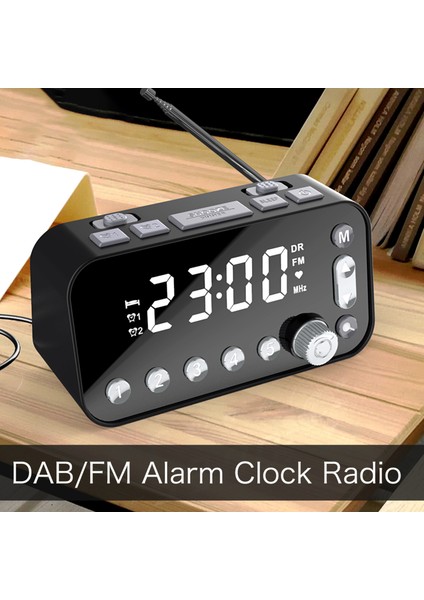 Dab Fm Radyolu Çalar Saat - Çift USB Şarj, Parlaklık, Ses ve Uyku Zamanlayıcı (Yurt Dışından) fiyatları
