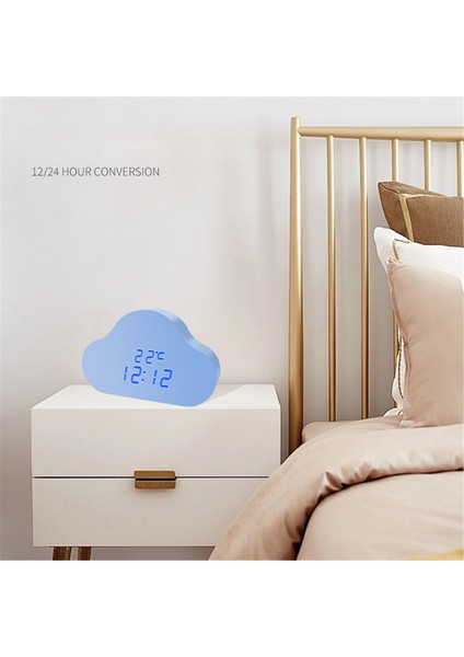LED Bulut Alarm Saati, Ses Kontrollü Sıcaklık Göstergeli Gece Lambası (Yurt Dışından) fırsatları