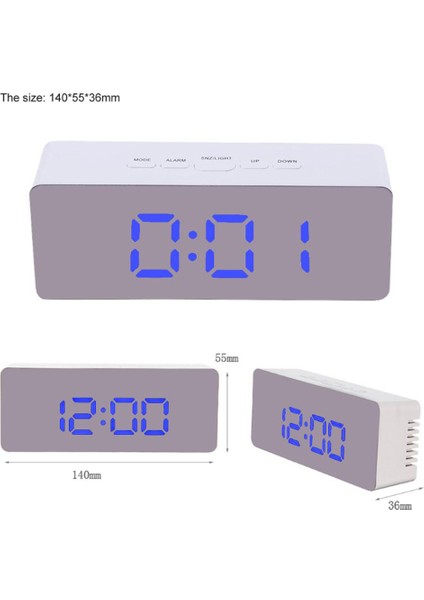 Aynalı LED Gece Lambası Dijital Termometre ve Alarmlı Saat (Yurt Dışından) indirimleri