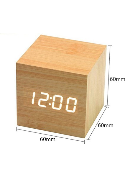 Ahşap LED Çalar Saat Ses Kontrollü Erteleme Fonksiyonu (Yurt Dışından) modelleri