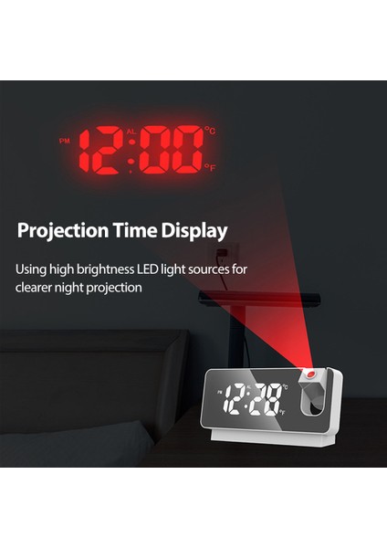 Taşınabilir LED Prksiyonlu Alarmlı Saat - Sıcaklık Tarih USB Şarj (Yurt Dışından) modelleri