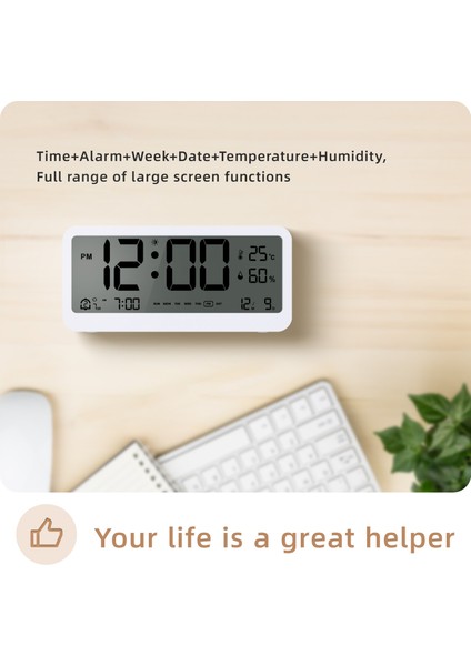 8001-EN Dijital Saat - Sıcaklık/nem Göstergeli Ayarlanabilir LED Çift Alarm (Yurt Dışından) fırsatları