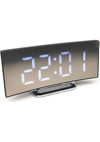 LED Dijital Çalar Saat USB Sıcaklık Kavisli Ekran Şekerleme Yatak Başı (Yurt Dışından)