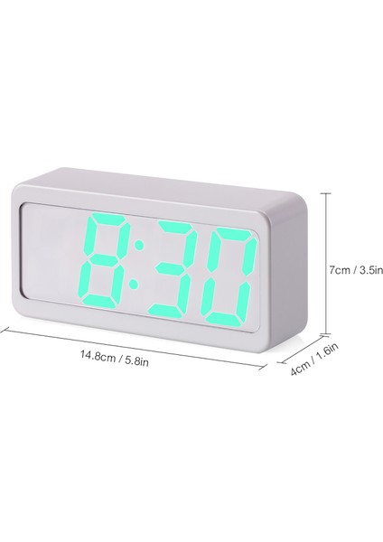 115 Renk Rgb LED Ses Kontrollü Çalar Saat - Usb/pil, Beyaz (Yurt Dışından) modelleri