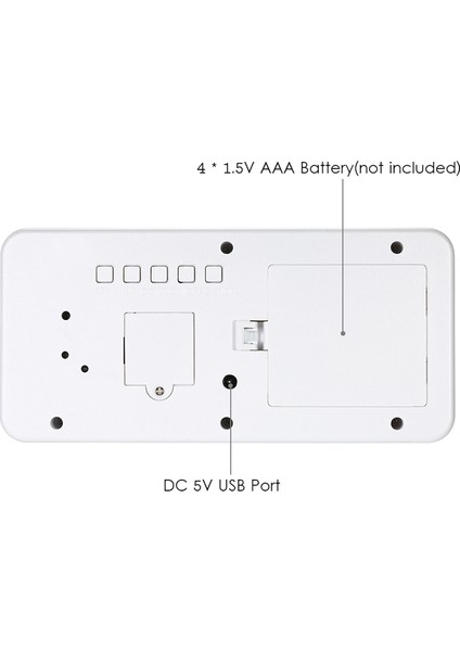 115 Renk Rgb LED Ses Kontrollü Çalar Saat - Usb/pil, Beyaz (Yurt Dışından) indirimleri