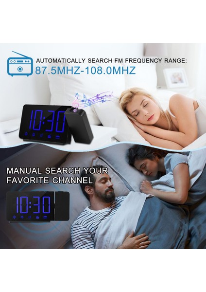 180° Prksiyonlu Alarm Saati - Fm Radyo, USB Şarj, Çift Alarm, Işık Ayarı (Yurt Dışından) fiyatları