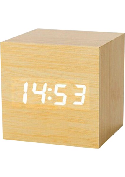 LED Dijital Çalar Saat, Nem ve Sıcaklık Ölçer, 3 Parlaklık Seviyeli, Ses Kontrollü (Yurt Dışından)