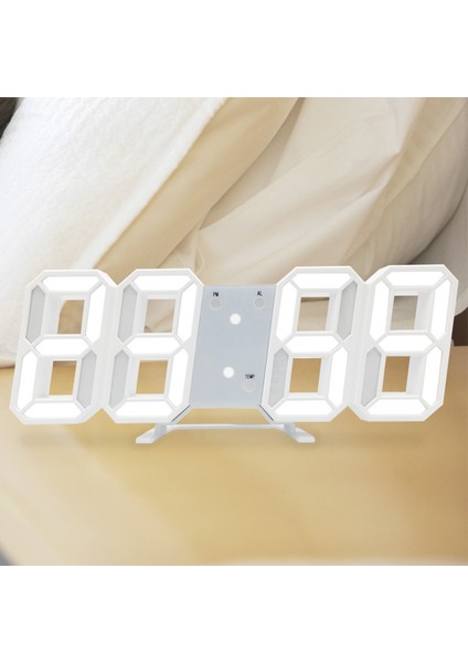 3D LED Duvar Saati Sıcaklık Göstergeli Geniş Ekran Dijital Alarm Ev & Ofis (Yurt Dışından)