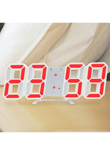 3D LED Duvar Saati Sıcaklık Göstergeli Geniş Ekran Dijital Alarm Ev & Ofis (Yurt Dışından)
