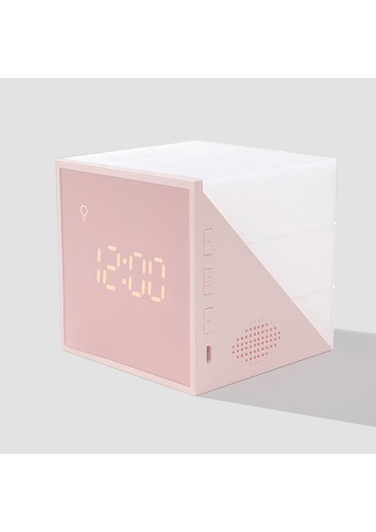 Rubik Küpü Alarmlı Ses Kontrollü USB Şarjlı LED Saat (Yurt Dışından)