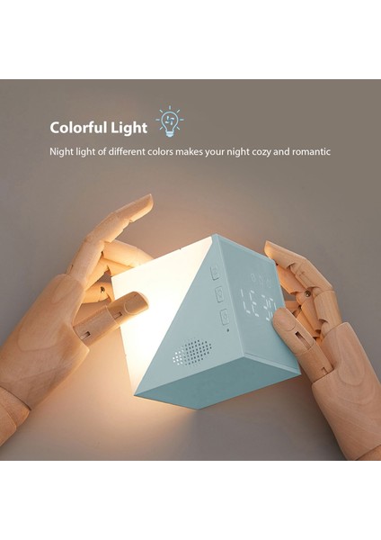 Rubik Küpü Alarmlı Ses Kontrollü USB Şarjlı LED Saat (Yurt Dışından) fırsatları