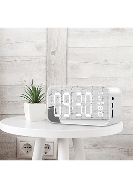 Dijital Çalar Saat Bluetooth Hoparlörlü Aynalı Yüzey USB Port Ev & Ofis (Yurt Dışından) modelleri