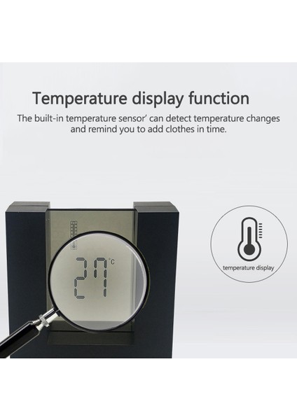 Dijital LCD Alarmlı Saat Sıcaklık Göstergeli Otomatik Sensörlü Sürekli Takvim (Yurt Dışından) indirimleri