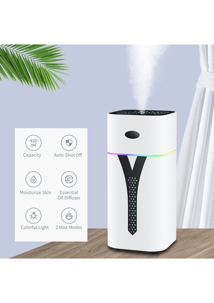 Renkli Taşınabilir Nemlendirici ve Yağ Difüzörü - 2 Modlu USB Oto Kapanma (Yurt Dışından) fiyatları