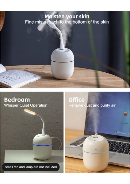Mini USB Soğuk Buhar Nemlendirici - Otomatik Kapanma, Sessiz, Aromaterapi Destekli (Yurt Dışından)
