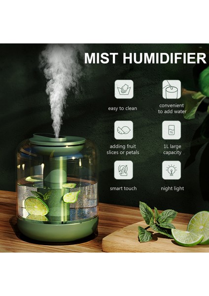 Mini Nemlendirici 1l Taşınabilir Sessiz Gece Lambalı Yatak Odası & Ofis 8 Saat (Yurt Dışından) modelleri