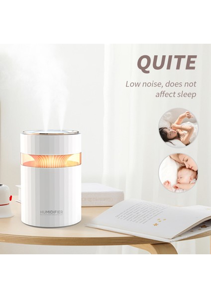 900ML Çift Püskürtmeli Taşınabilir Nemlendirici - Sessiz, Otomatik Kapanışlı, Gece Lambalı USB (Yurt Dışından) indirimleri