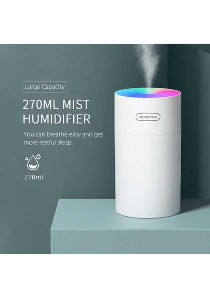 Taşınabilir USB Araç ve Ev Nemlendirici, Renkli Gece Işığı, Sessiz, Otomatik Kapanma (Yurt Dışından) fiyatları