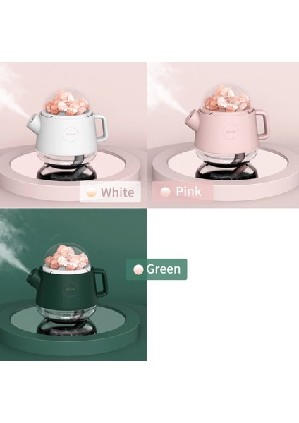 360ML USB Sessiz Nemlendirici & Esans Yağ Difüzörü, 7 Renkli Gece Lambası - Ev/ofis/yatak/araç (Yurt Dışından)