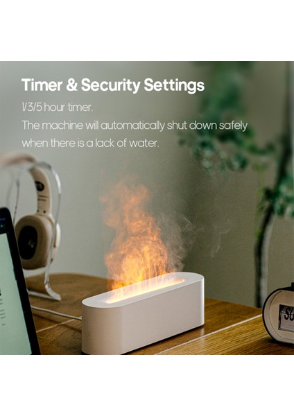 7 Renkli Alev Sessiz Otomatik Kapanmalı USB Nemlendirici (Yurt Dışından) fırsatları