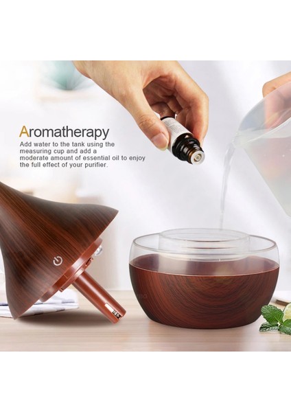 300 ml USB Ahşap Esans Yağı Nemlendirici ve Koku Difüzörü - Ev & Ofis (Yurt Dışından)