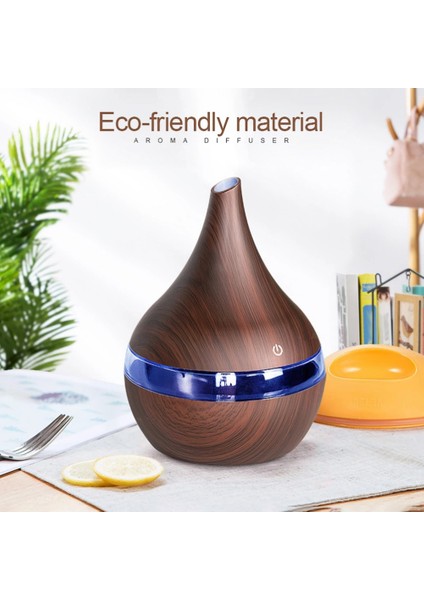 300 ml USB Ahşap Esans Yağı Nemlendirici ve Koku Difüzörü - Ev & Ofis (Yurt Dışından)