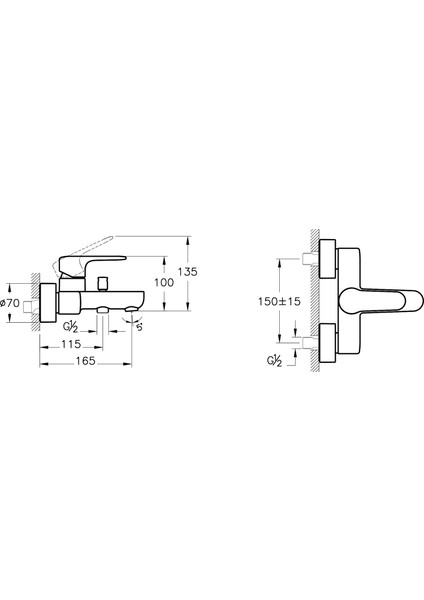 Root Round A4272574 Banyo Bataryası, Soft Altın