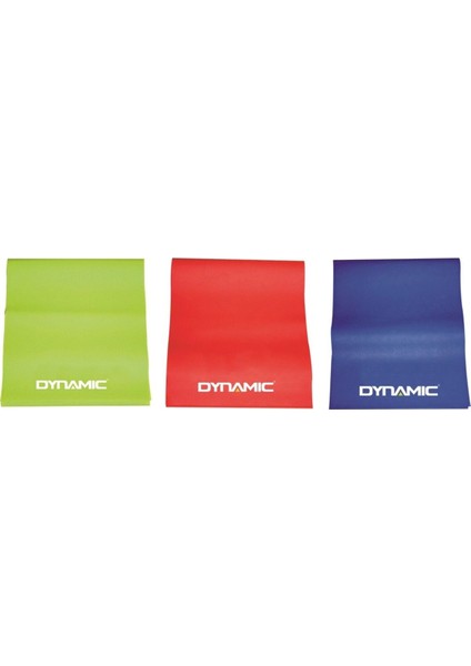 3’lü Pilates Direnç Lastiği Seti, Çok Renkli, 120x15cm, Sertlik: Sert-Orta-Yumuşak