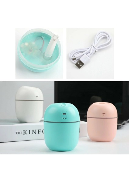 Taşınabilir 200ML USB Nemlendirici 7 Renkli LED Gece Lambı 2 Sis Modu Seyahat Ev Ofis (Yurt Dışından)