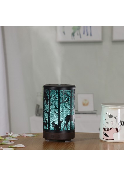 100ML Aromaterapi Difüzör, 7 Renkli Işık Demir Işçiliği - Ev, Ofis & Yoga (Yurt Dışından) fırsatları