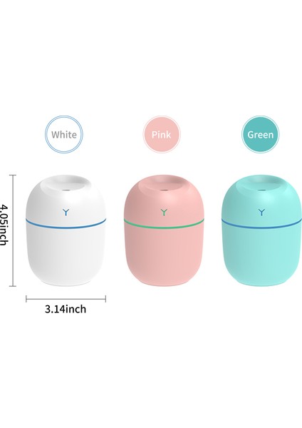 220ML Taşınabilir USB Nemlendirici Gece Lambalı Otomatik Kapanma (Yurt Dışından)