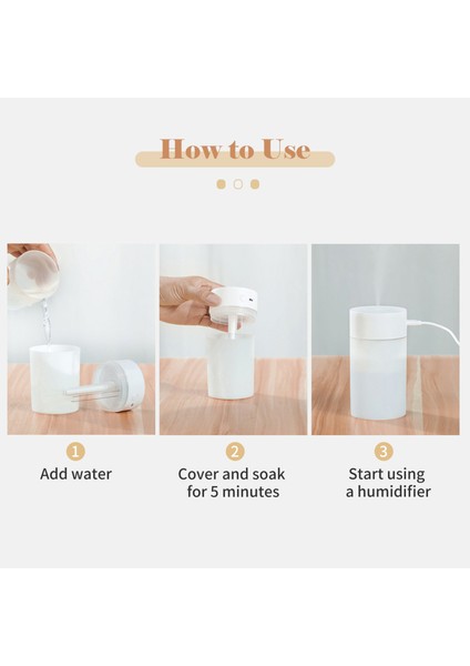 260ML Taşınabilir Nemlendirici Difüzör, Renkli Gece Lambası, Usb, Oto Kapanma - Ev, Seyahat, Ofis Için (Yurt Dışından) fırsatları